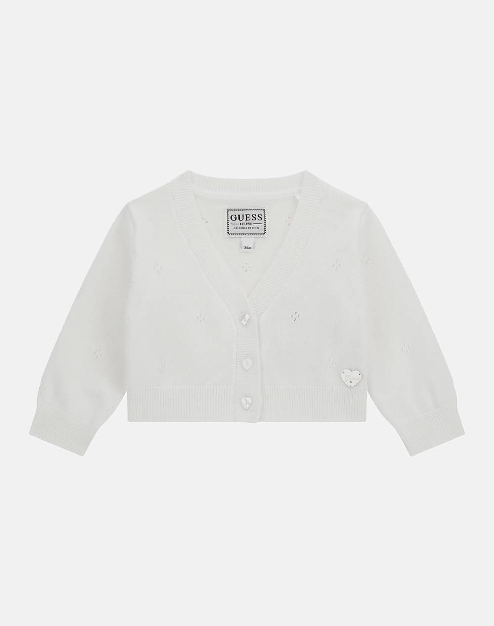 GUESS LS SWEATER CARDIGAN_CEREMONY Бебешка жилетка GIRL