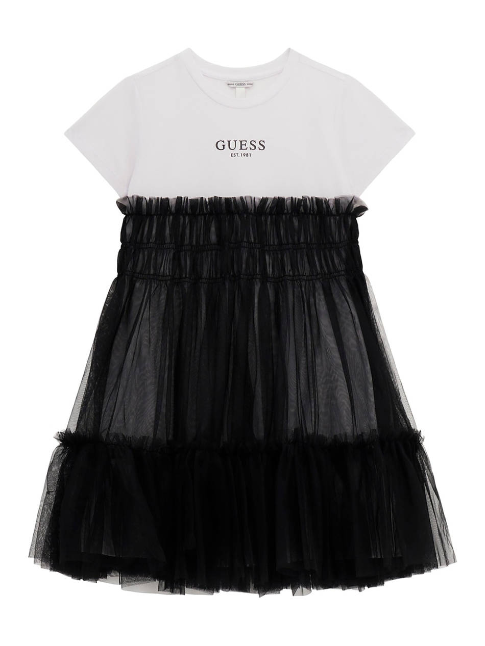 GUESS MIXED FABRIC SS DRESS Детска рокля GIRL