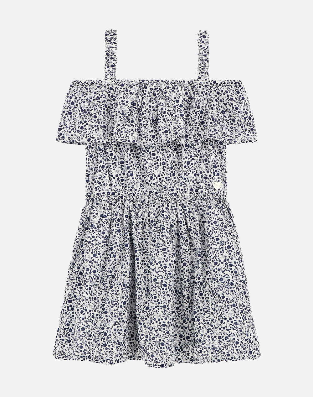 GUESS SANGALLO OFF SHOULDE - SANGALLO MUSLIN GRAPES COTTON РОКЛЯ G