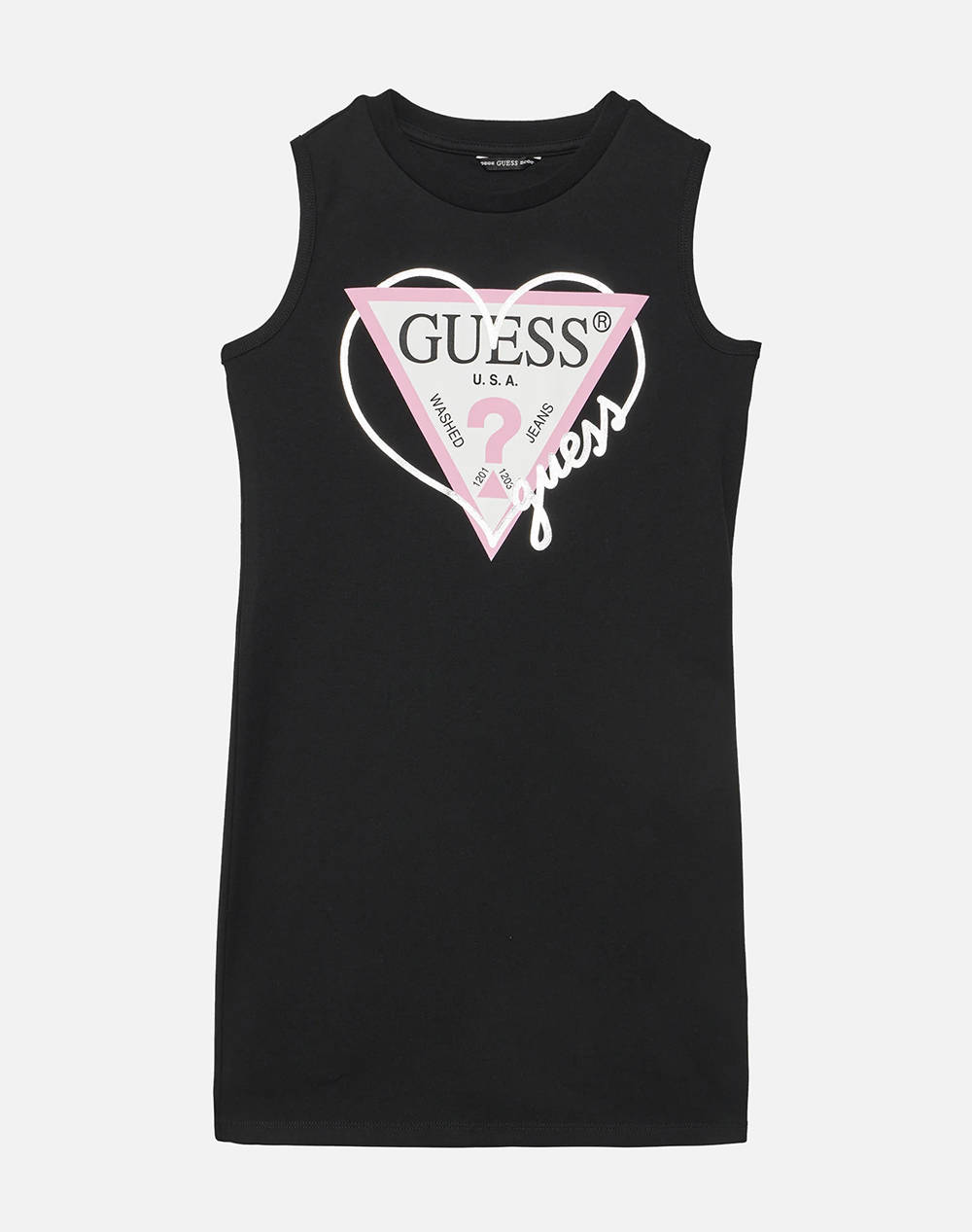 GUESS INTERLOCK SL DRESS - MID ORGANIC CO INTERLOCK 190 РОКЛЯ G