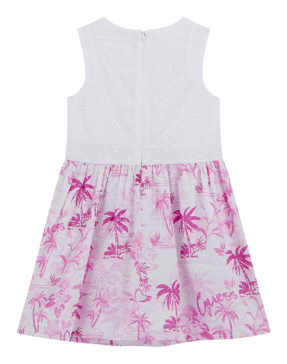 GUESS MIXED FABRIC SS DRES - SANGALLO MUSLIN GRAPES COTTON ДЕТСКА РОКЛЯ GIRL