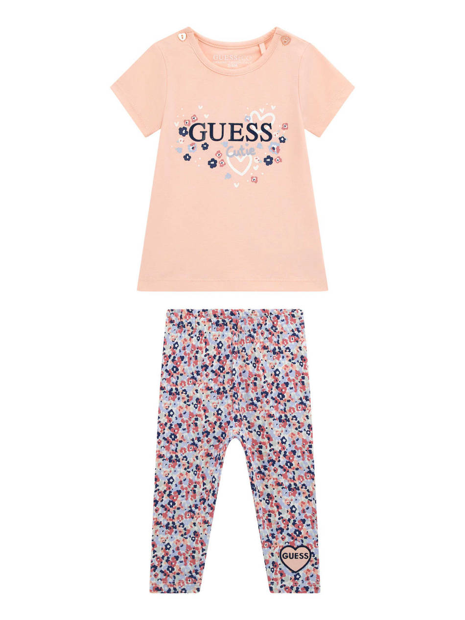GUESS SET SS T-SHIRT+LEGGINGS ДЕТСКИ КОМПЛЕКТ GIRL