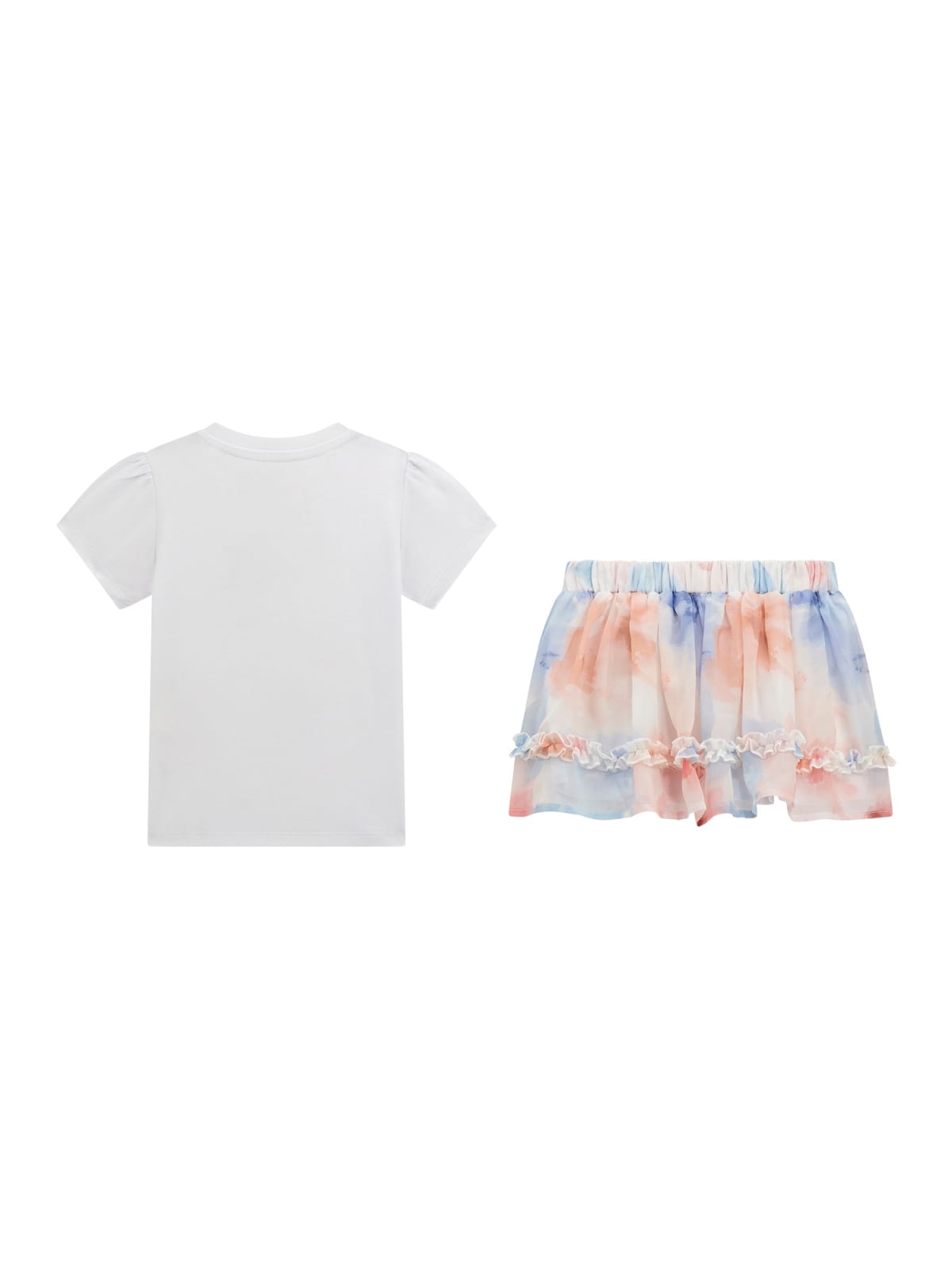 GUESS SET SS T-SHIRT+CHIFFON SKIRT ДЕТСКИ КОМПЛЕКТ GIRL