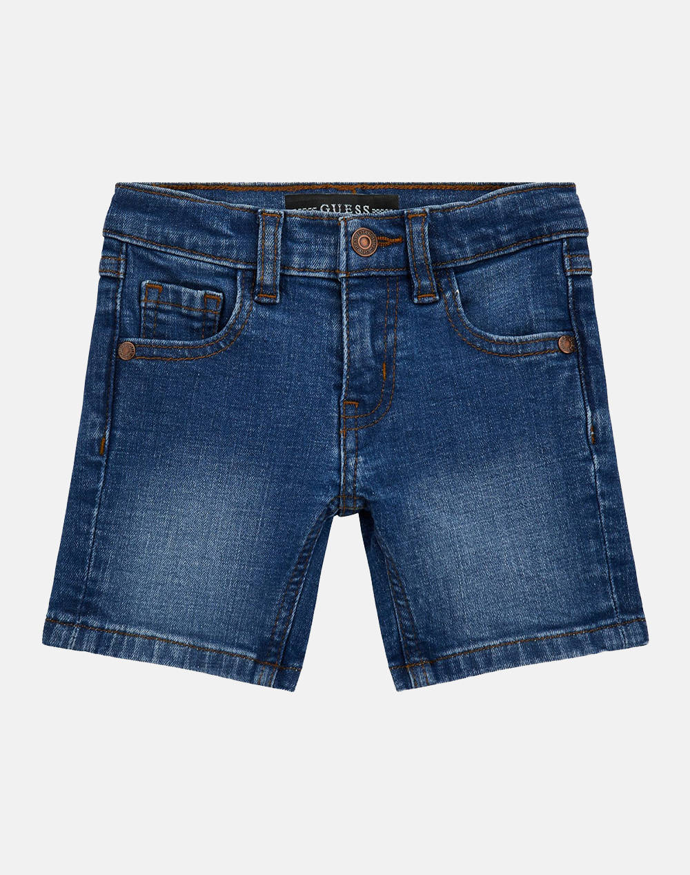 GUESS STRETCH DENIM SHORTS - CO CRISSCROSS COMFORT INDIGO КЪСИ ПАНТАЛОНИ B