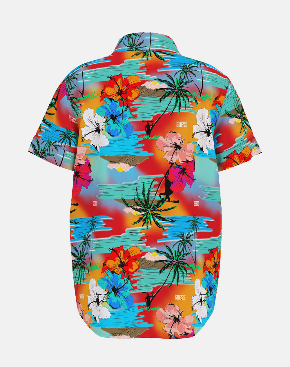 GUESS VISCOSE SS SHIRT - VISCOSE POPLIN 120 CHILDRENS T-SHIRTBOY
