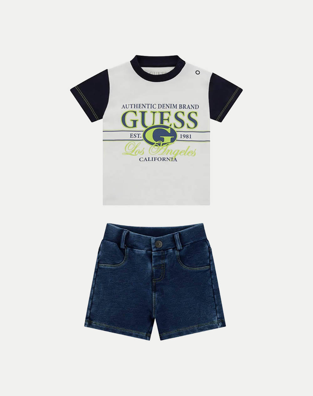 GUESS SET SS T-SHIRT+KNITDENIM SHORT ДЕТСКИ КОМПЛЕКТ BOY