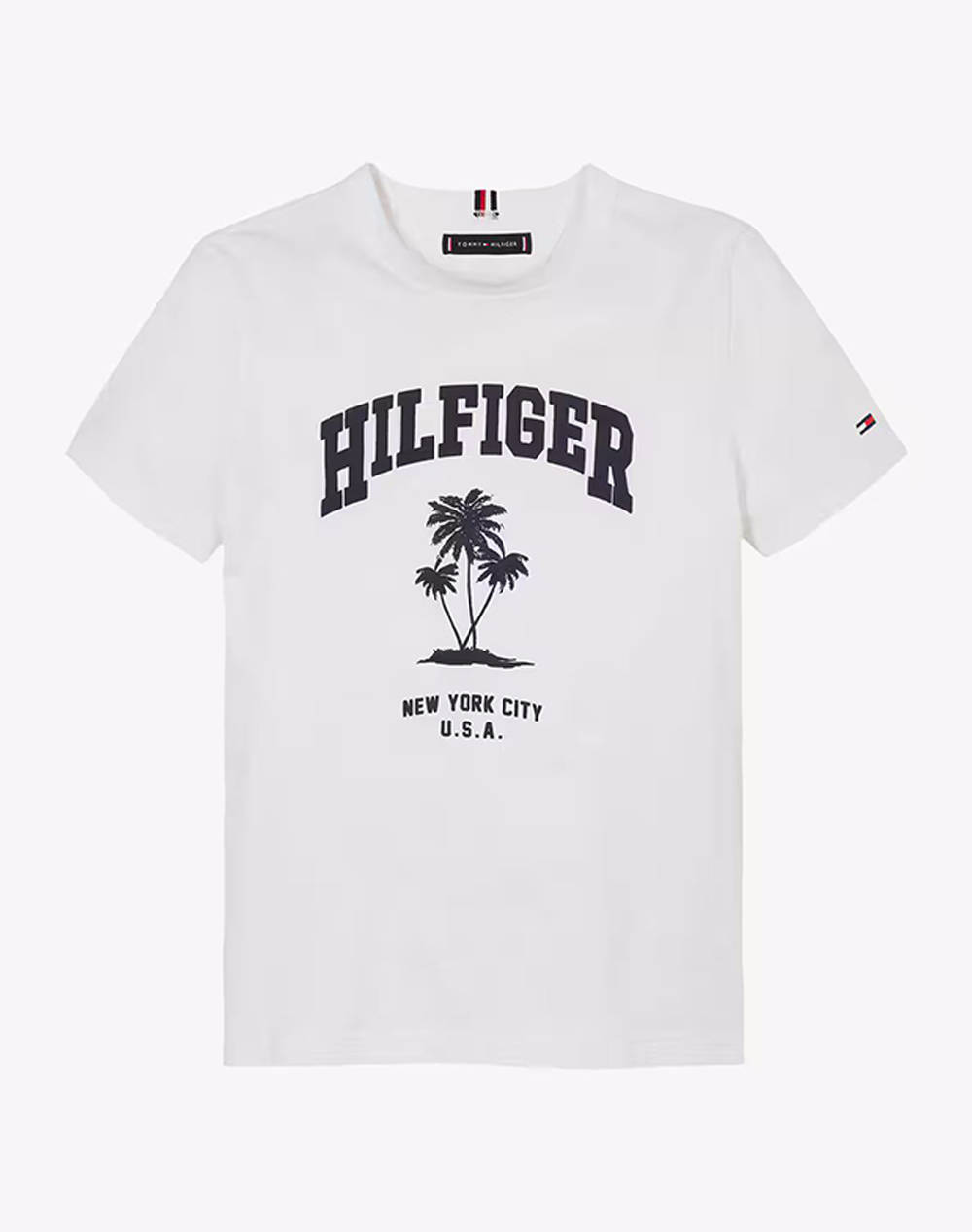 TOMMY HILFIGER HILFIGER PALM PRINT TEE SS