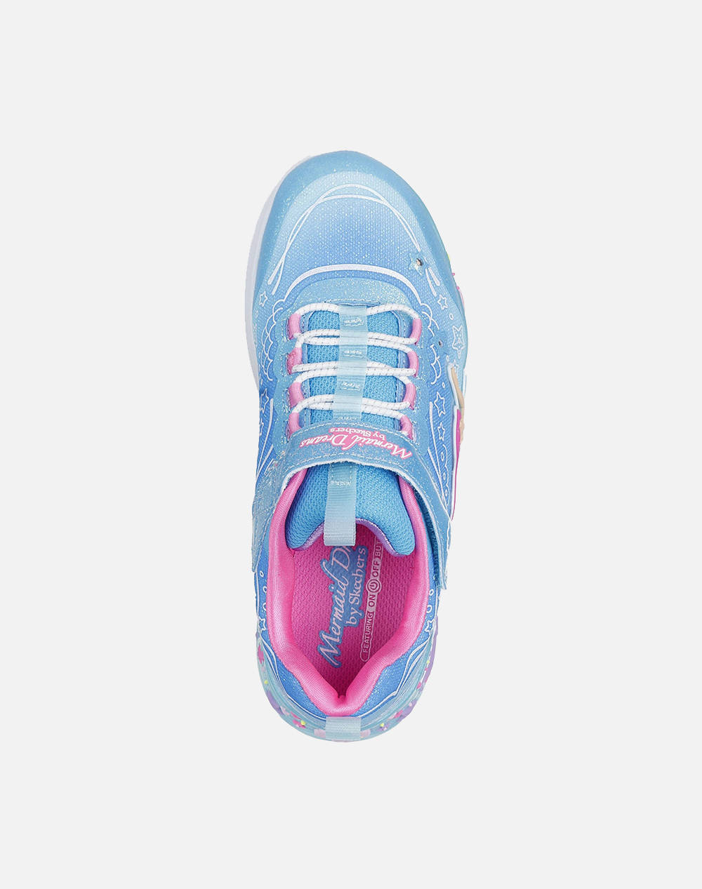 SKECHERS Lighted Mermaid Wrap Sneaker W/ Bungee & Strap