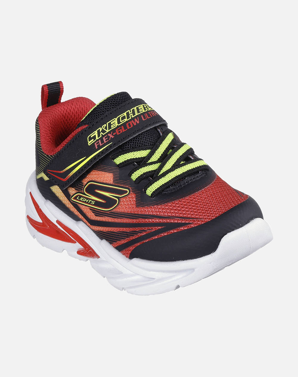 SKECHERS Lighted Gore & Strap Sneaker W/ Midsole Techpiece
