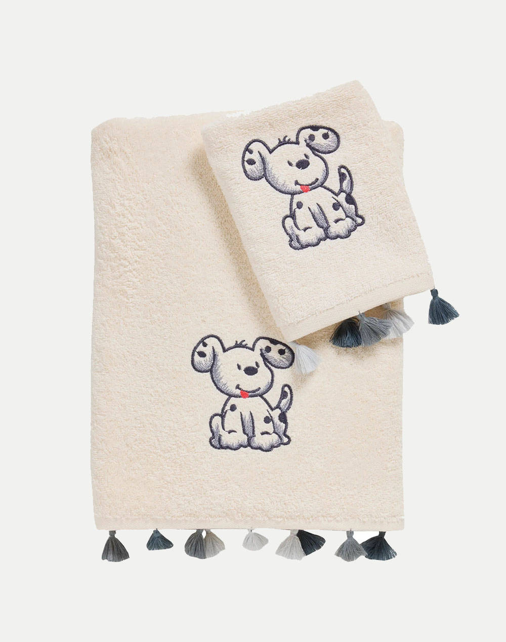 DAS 4965 КОМПЛЕКТ ОТ 2 БРОДИРАНИ КЪРПИ BABY SMILE (Размери : 30 x 50 & 70 x140)