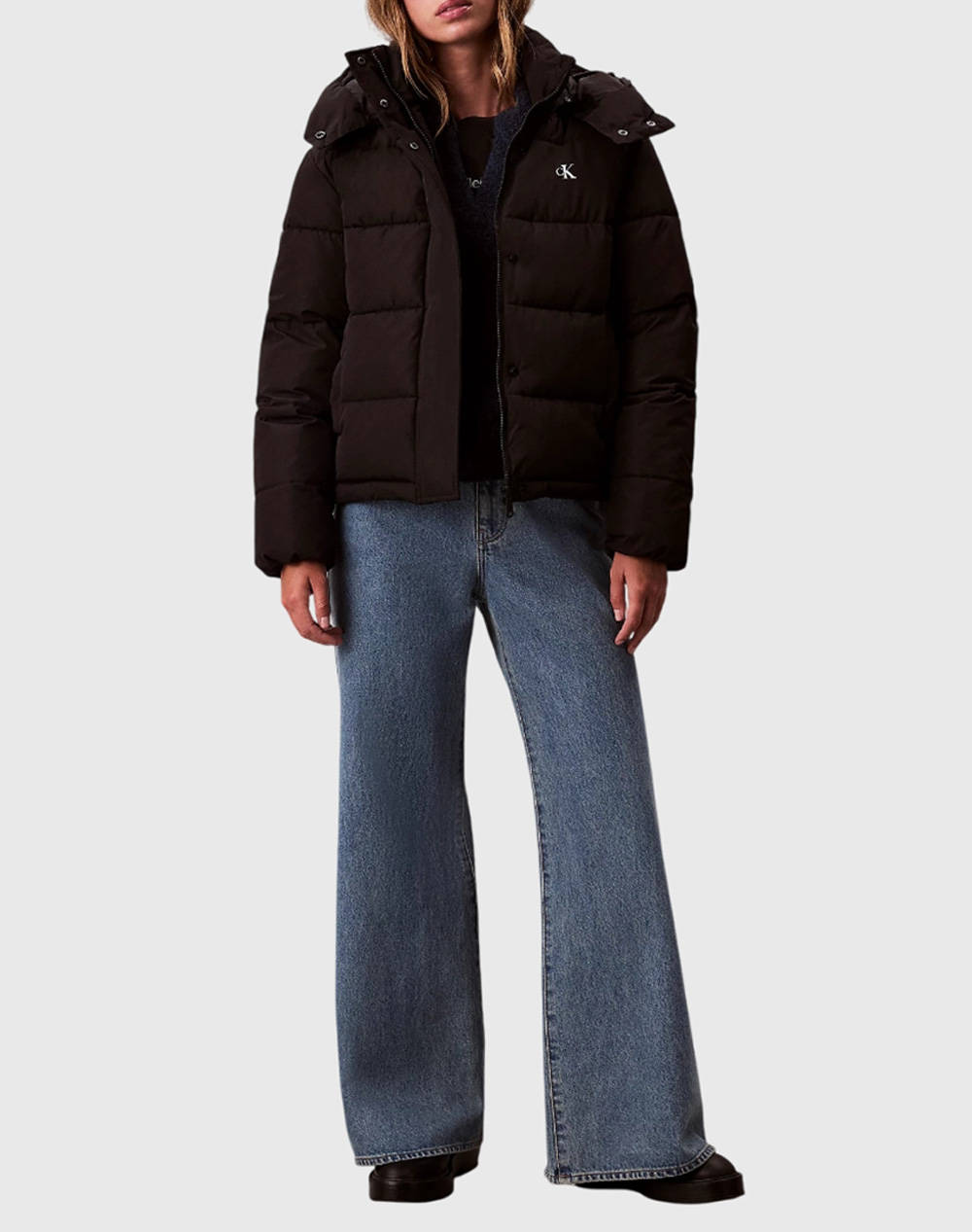 CALVIN KLEIN MATTE MONOLOGO MW SHORT PUFFER