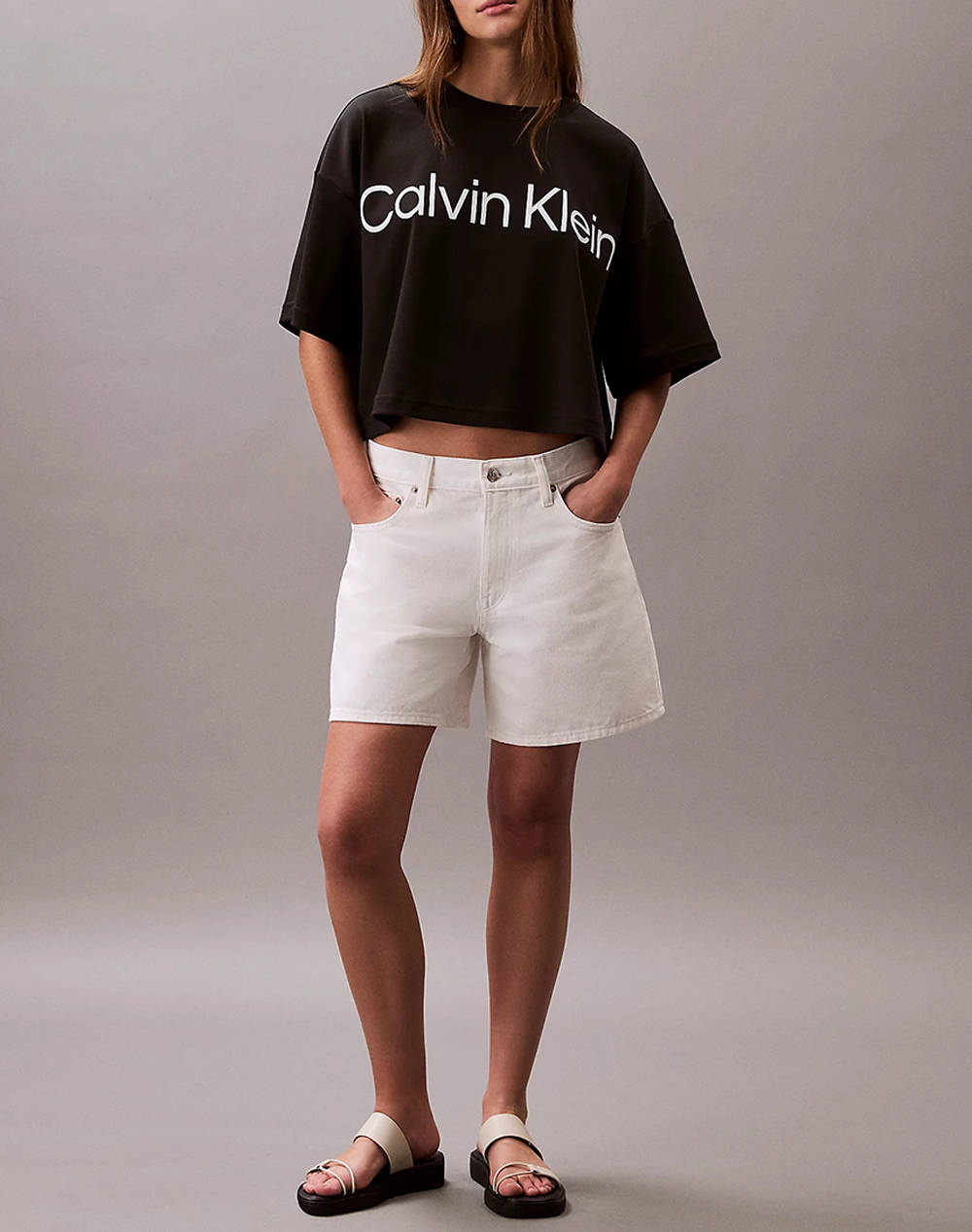 CALVIN KLEIN JEANS A-SS Boxy Logo Graphic Tee