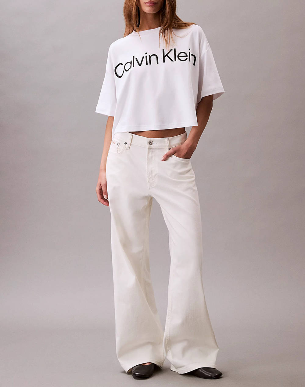 CALVIN KLEIN JEANS A-SS Boxy Logo Graphic Tee