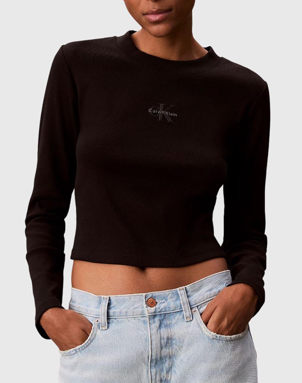 CALVIN KLEIN A- LS MONOGRAM BABY TEE