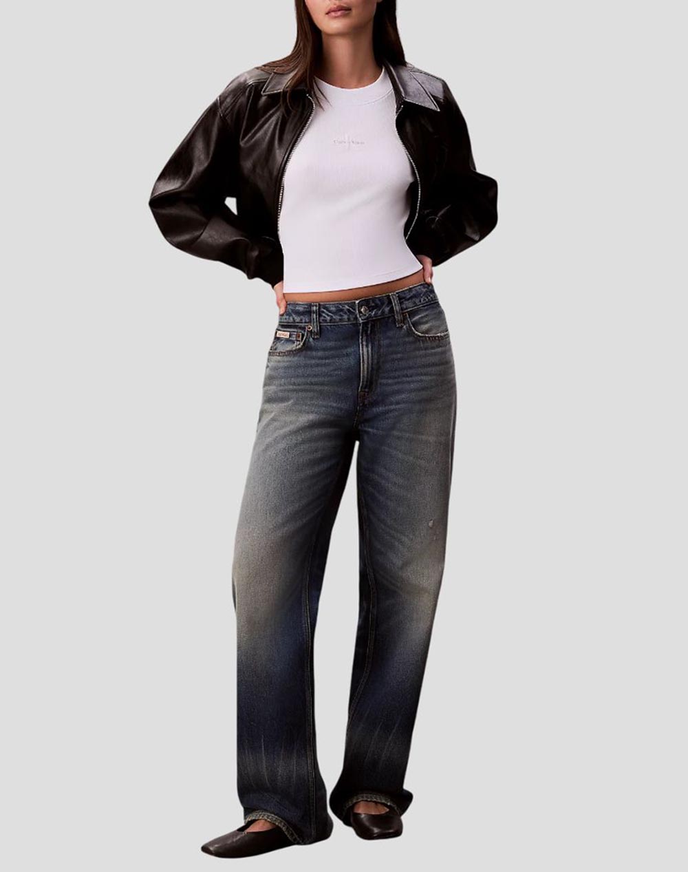 CALVIN KLEIN A- LS MONOGRAM BABY TEE