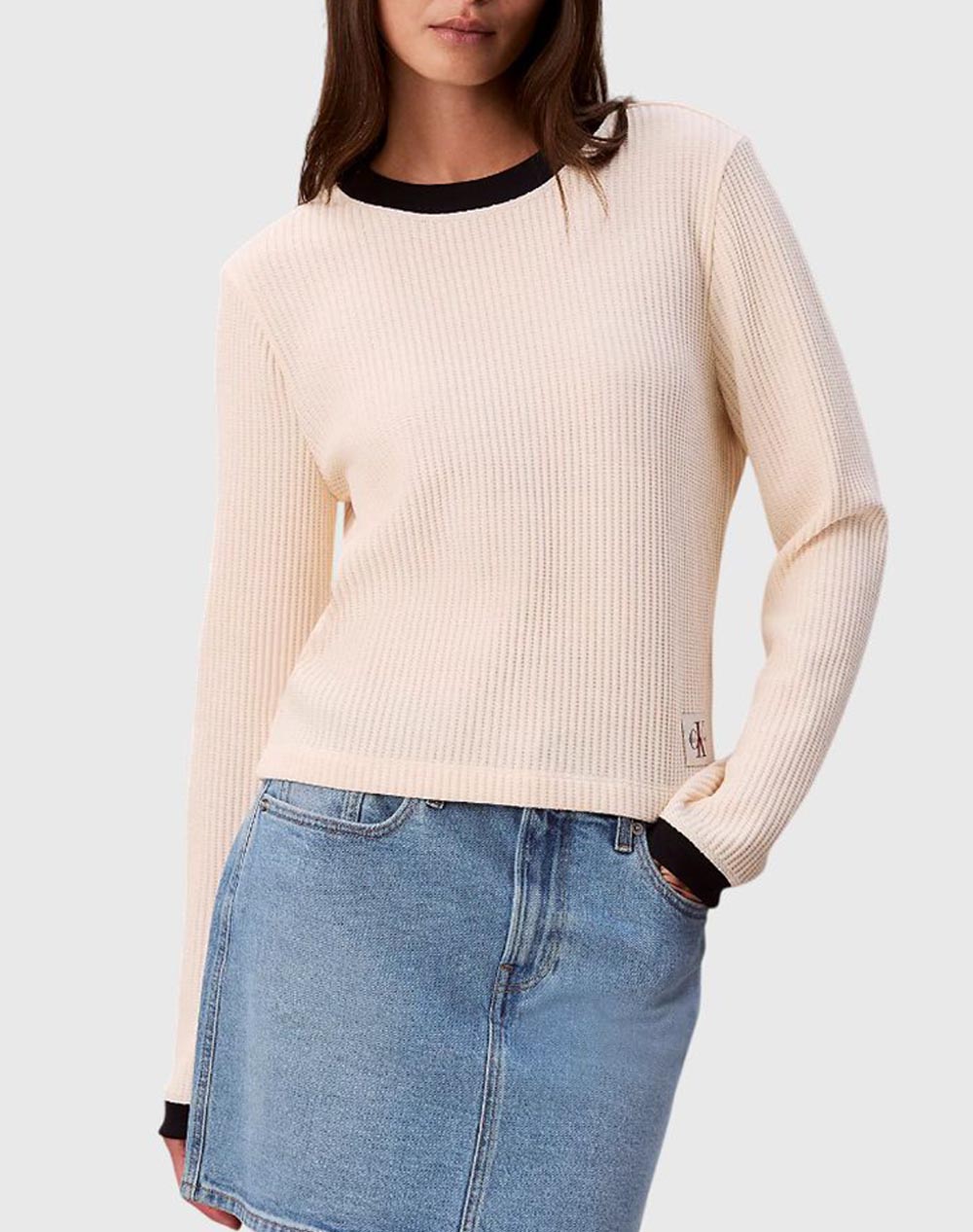 CALVIN KLEIN LS WAFFLE TEE