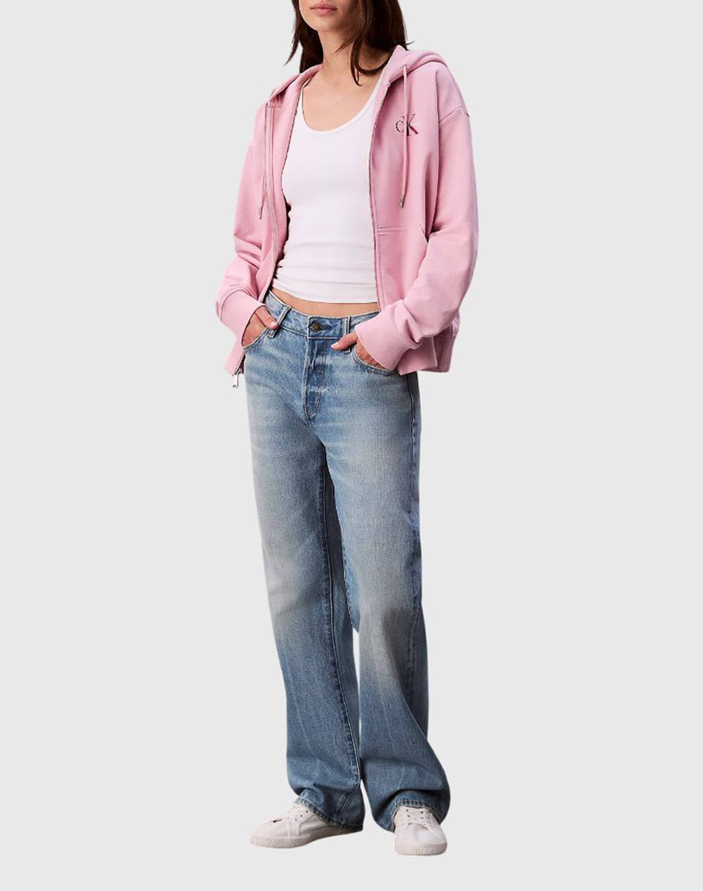 CALVIN KLEIN MONOLOGO FRENCH TERRY FZ BF HOOD