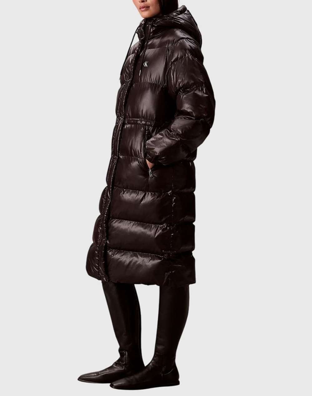 CALVIN KLEIN SHINE LONG PUFFER COAT