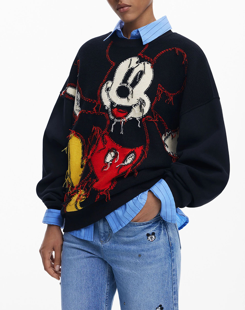 DESIGUAL SWEAT_HELLO MICKEY WOMENS SWEATSHIRT