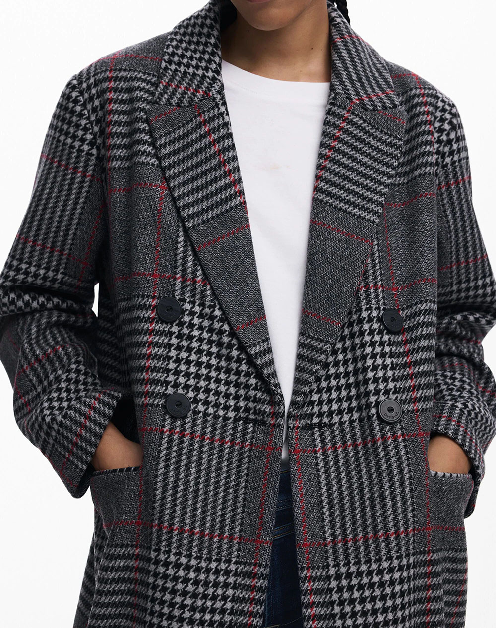 DESIGUAL COAT_CAPUCHA_CHECK ДАМСКО ПАЛТО