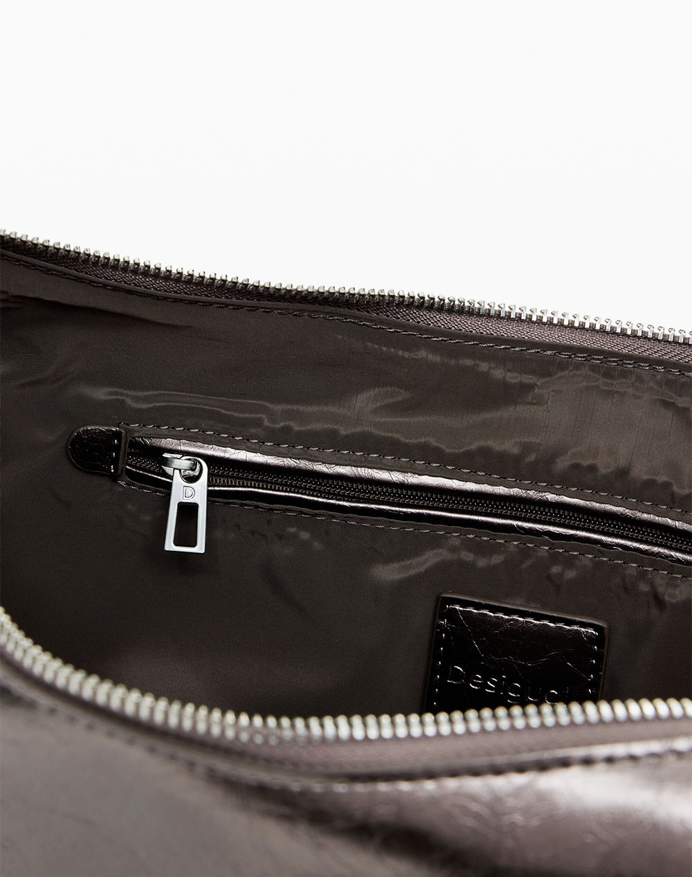 DESIGUAL BAG_HALF LOGO ZANTE DARK SILVER WOMENS BAG