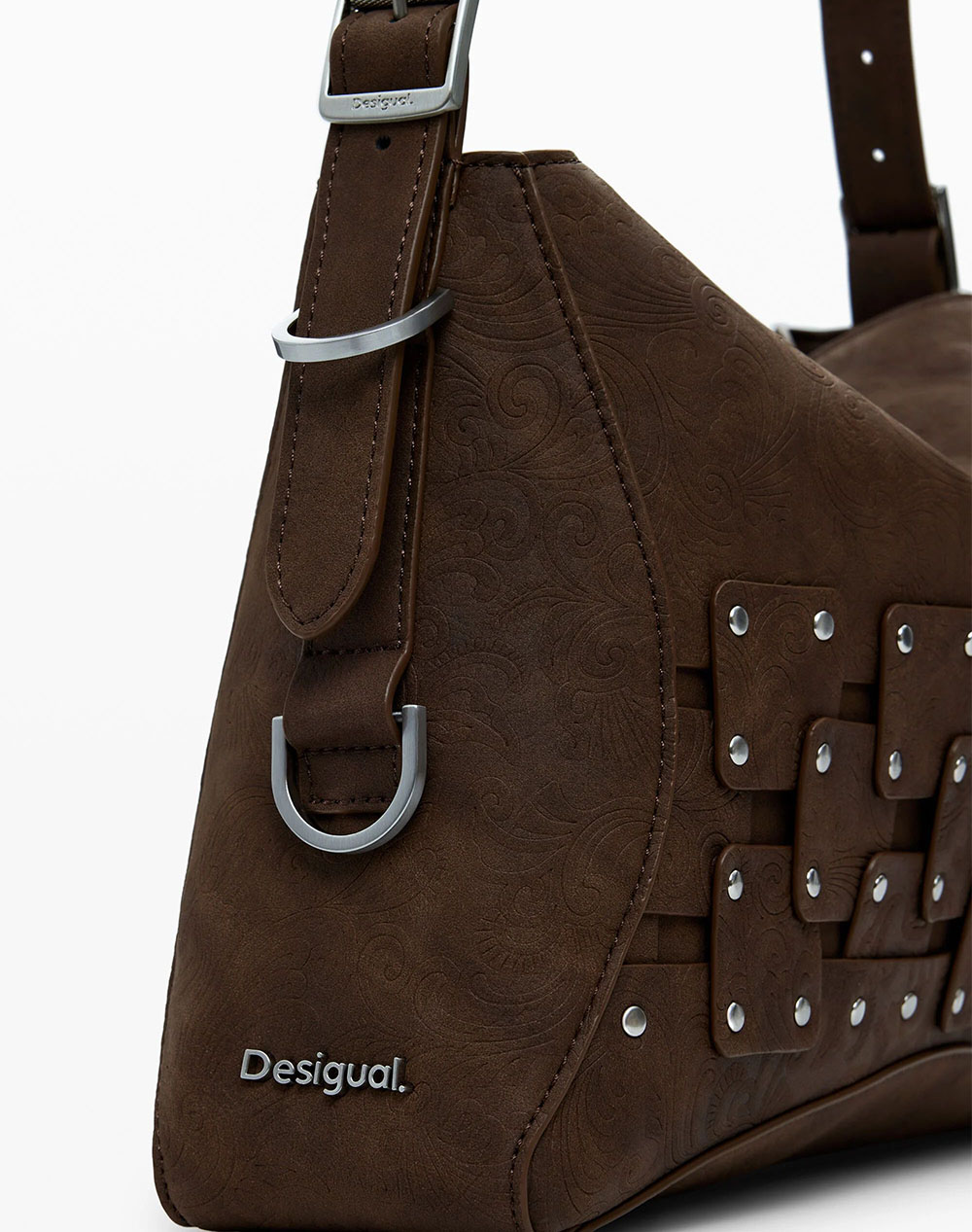 DESIGUAL BAG_NEW PATCH 2 CHOCO WOMENS BAG