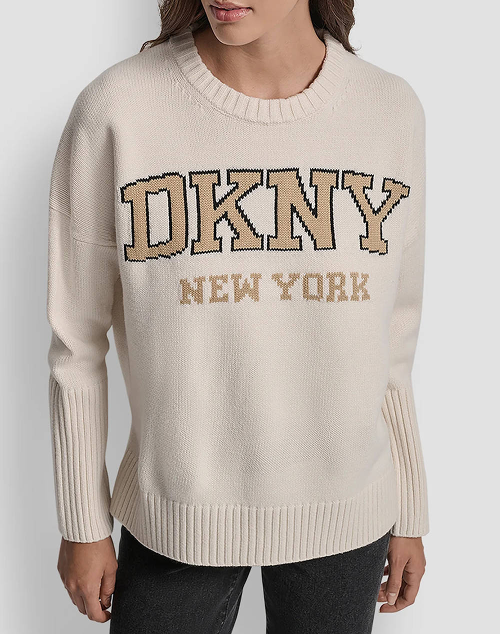 DKNY DJ4R0362 LOGO ДЪЛЪГ ПУЛОВЕР DKNY