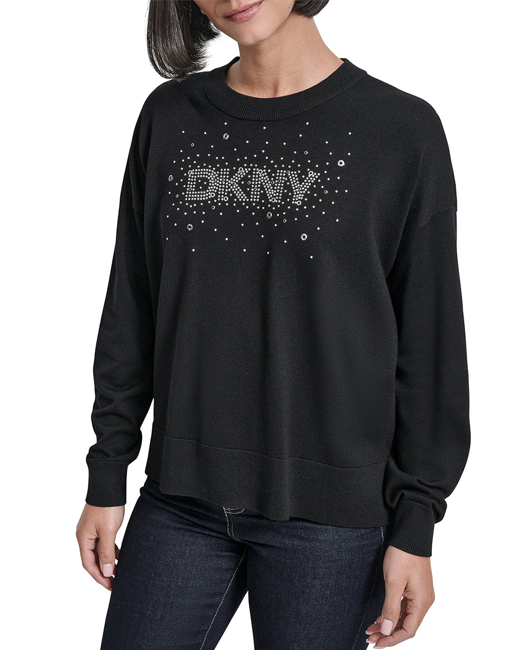 DKNY P5MSBY47 ПУЛОВЕР С ДЪЛЪГ РЪКАВ DKNY