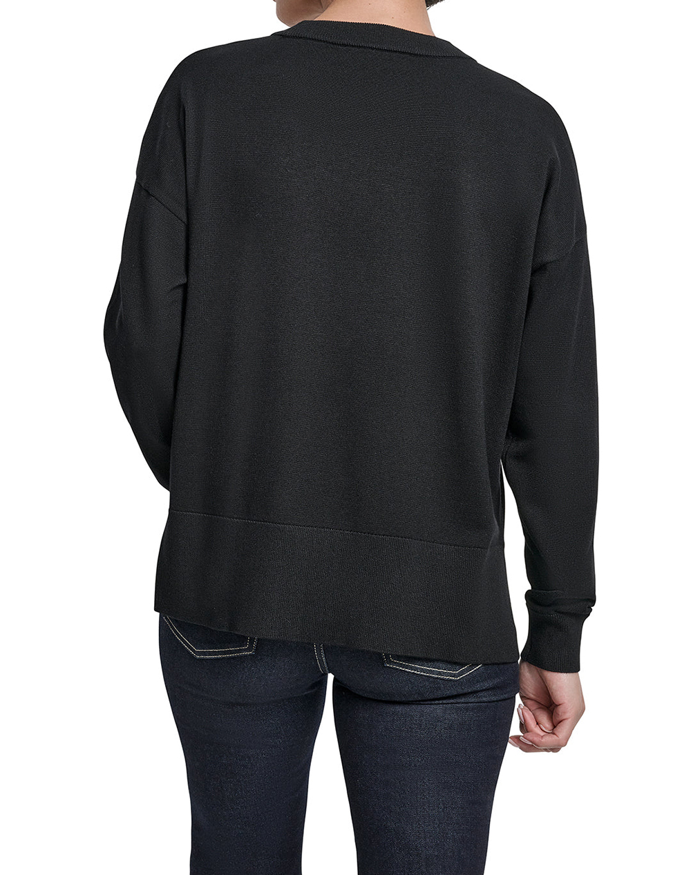 DKNY P5MSBY47 ПУЛОВЕР С ДЪЛЪГ РЪКАВ DKNY