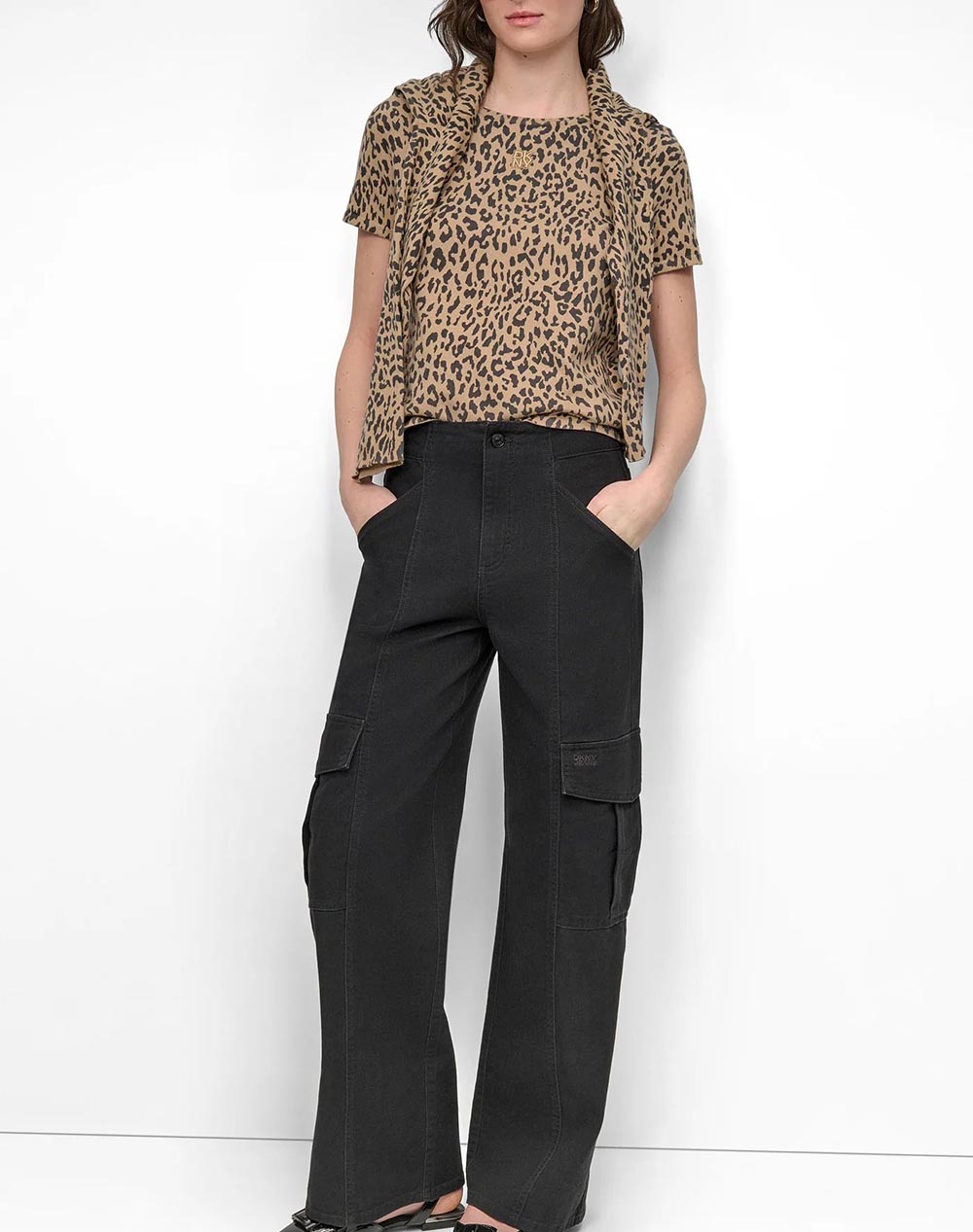DKNY DJ5R0649 LOGO Блуза с къс ръкав DKNY