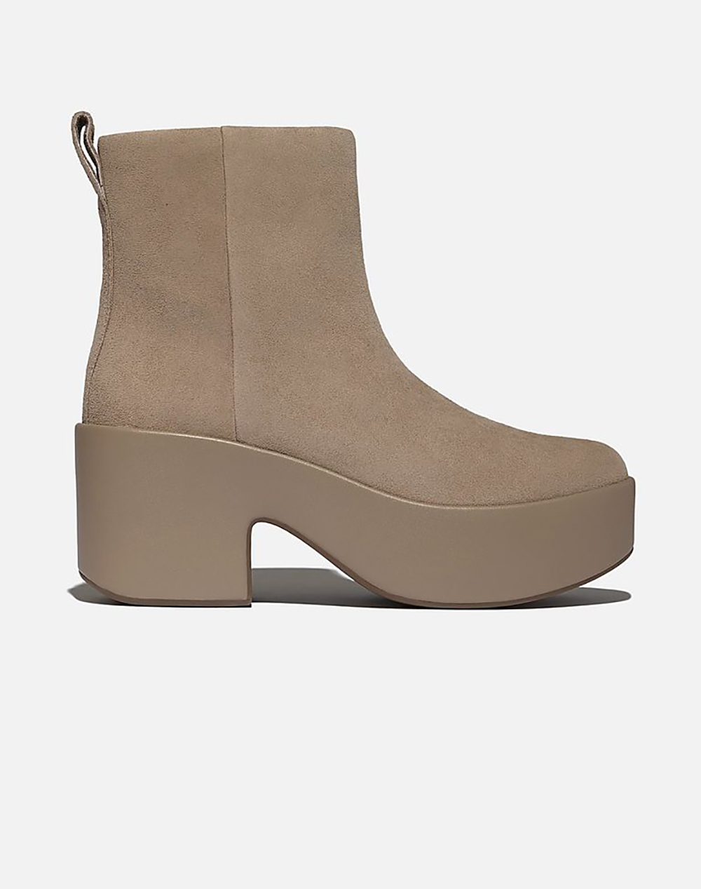 FIT FLOP PLATFFORM ZIP UP ANKLE BOOT - SUEDE