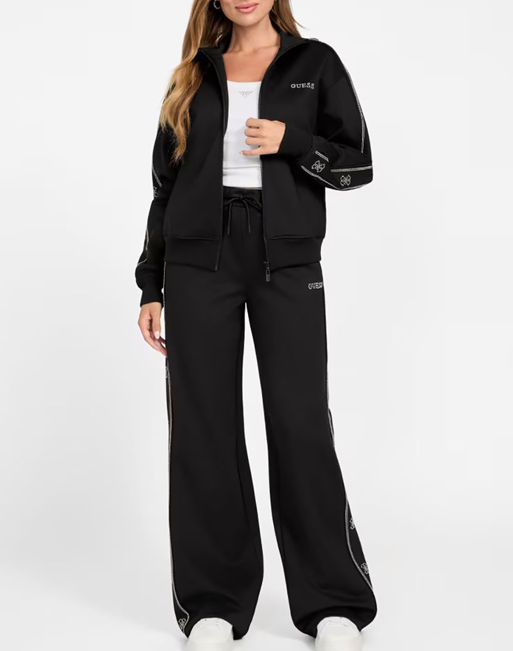 GUESS OCTAVIA WIDE LEG PANTS WOMENS PANTS