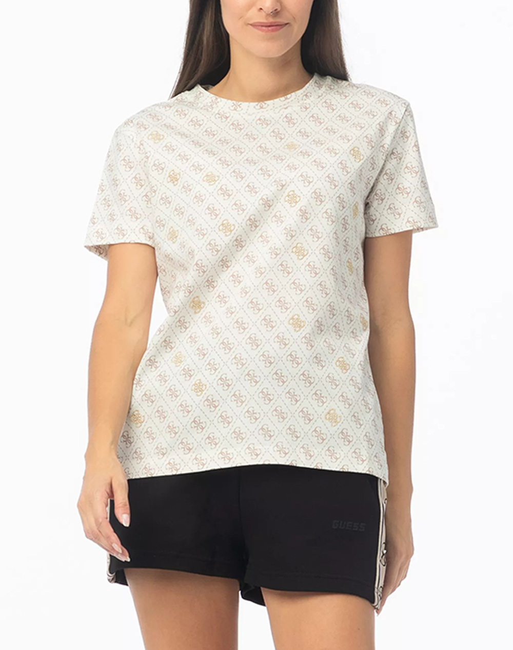 GUESS 4G RHOMBUS STUDS SS T-SHIRT ДАМСКА БЛУЗА