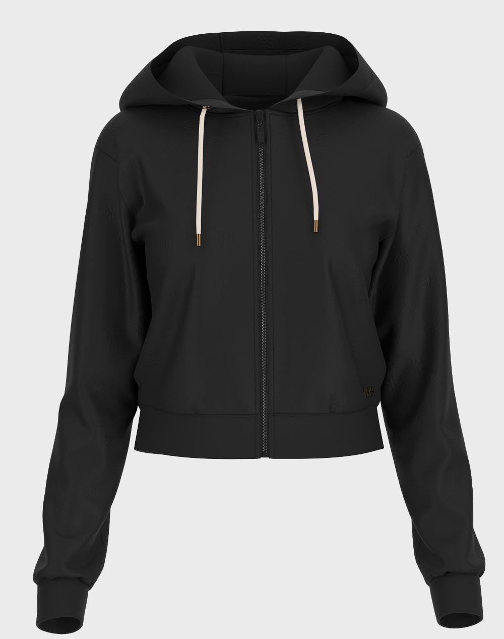 GUESS 3D PEONY ZIPPER HOODIE JACKET SWEATSHIRT