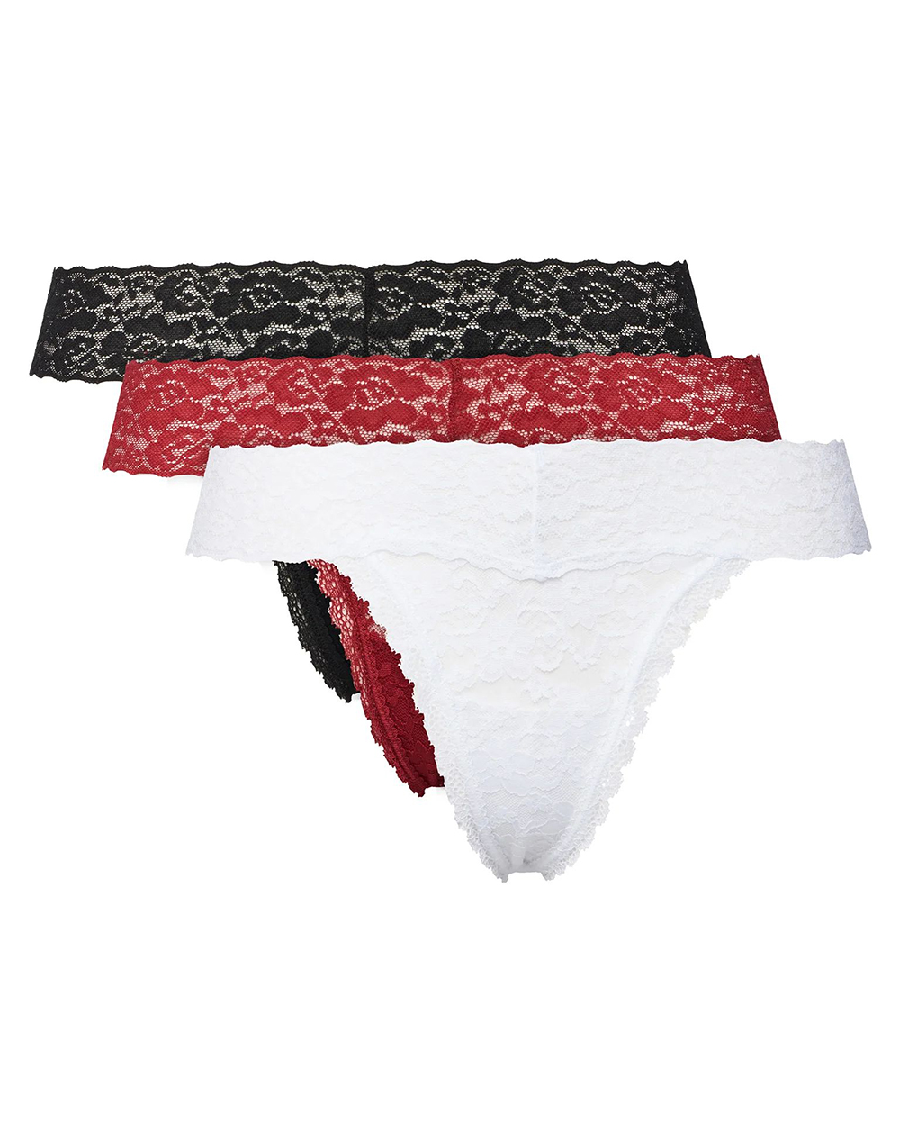 GUESS 3PACK BASIC LACE THONG WOMENS UNDERWEAR