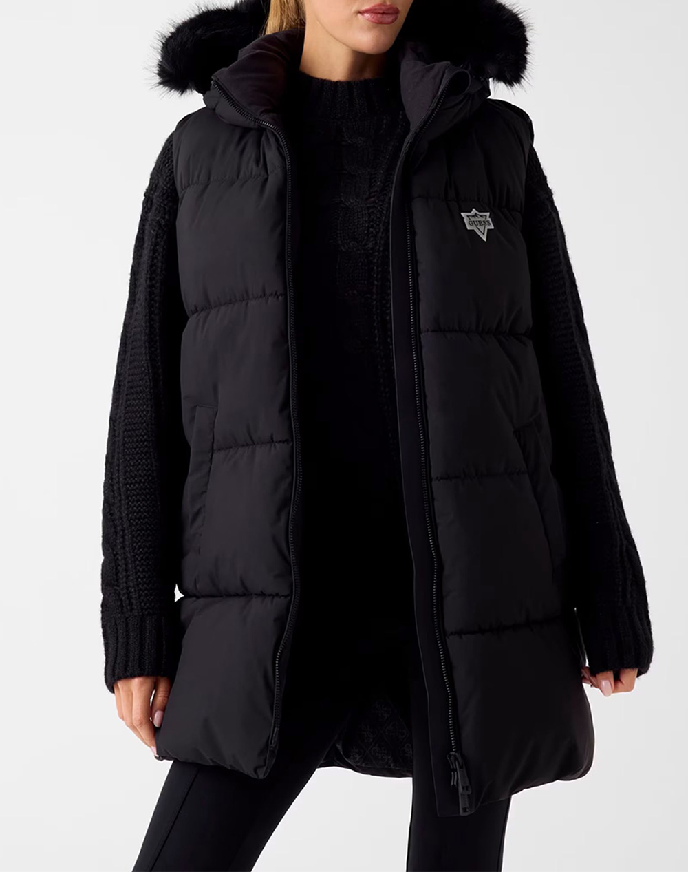 GUESS KATRINA SKI HOODY VEST ДАМСКО ПАЛТО