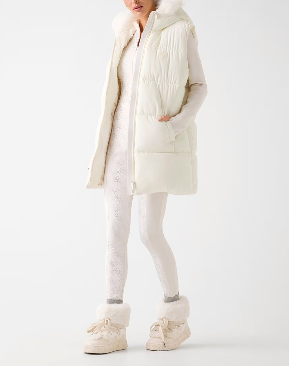 GUESS KATRINA SKI HOODY VEST ДАМСКО ПАЛТО
