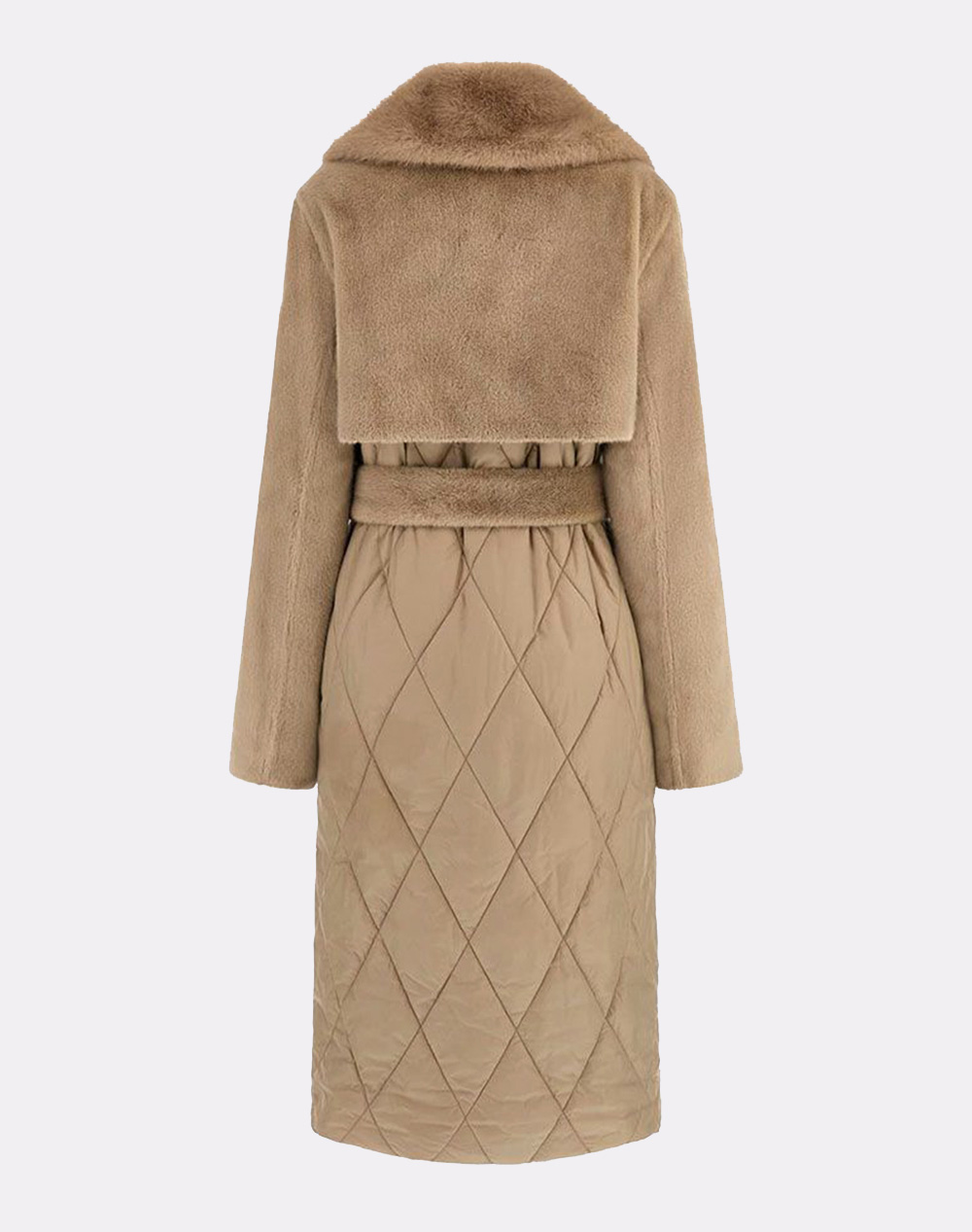 GUESS JOLE FAUX FUR MIX NYLON COAT ДАМСКО ПАЛТО