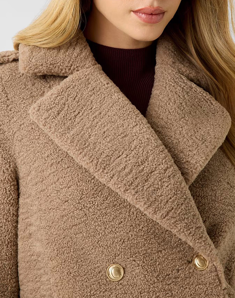 GUESS LAILA FAUX FUR BONDED COAT ДАМСКО ПАЛТО