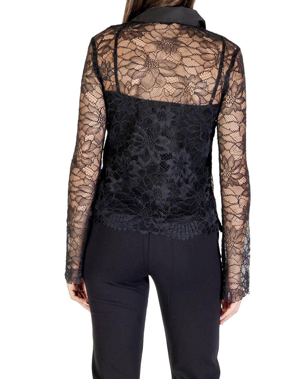GUESS LS ANTOINETTE LACE SHIRT WOMENS SHIRT