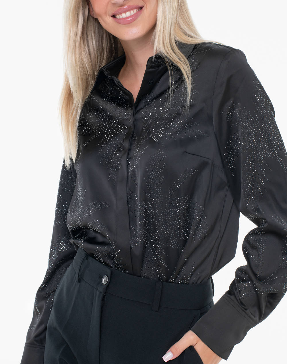 GUESS LS AGNES HOTFIX SHIRT ДАМСКА РИЗА