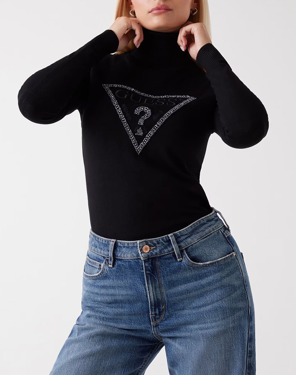GUESS LS TN MELANIE TRIANGLE LOGO SW ПЛЕТЕНИ ДАМСКИ ДРЕХИ