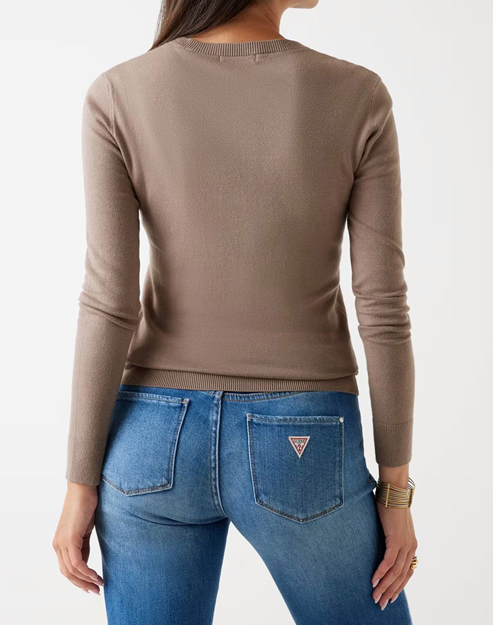 GUESS LS CN REYNA LOGO SWTR ПЛЕТЕНИ ДАМСКИ ДРЕХИ