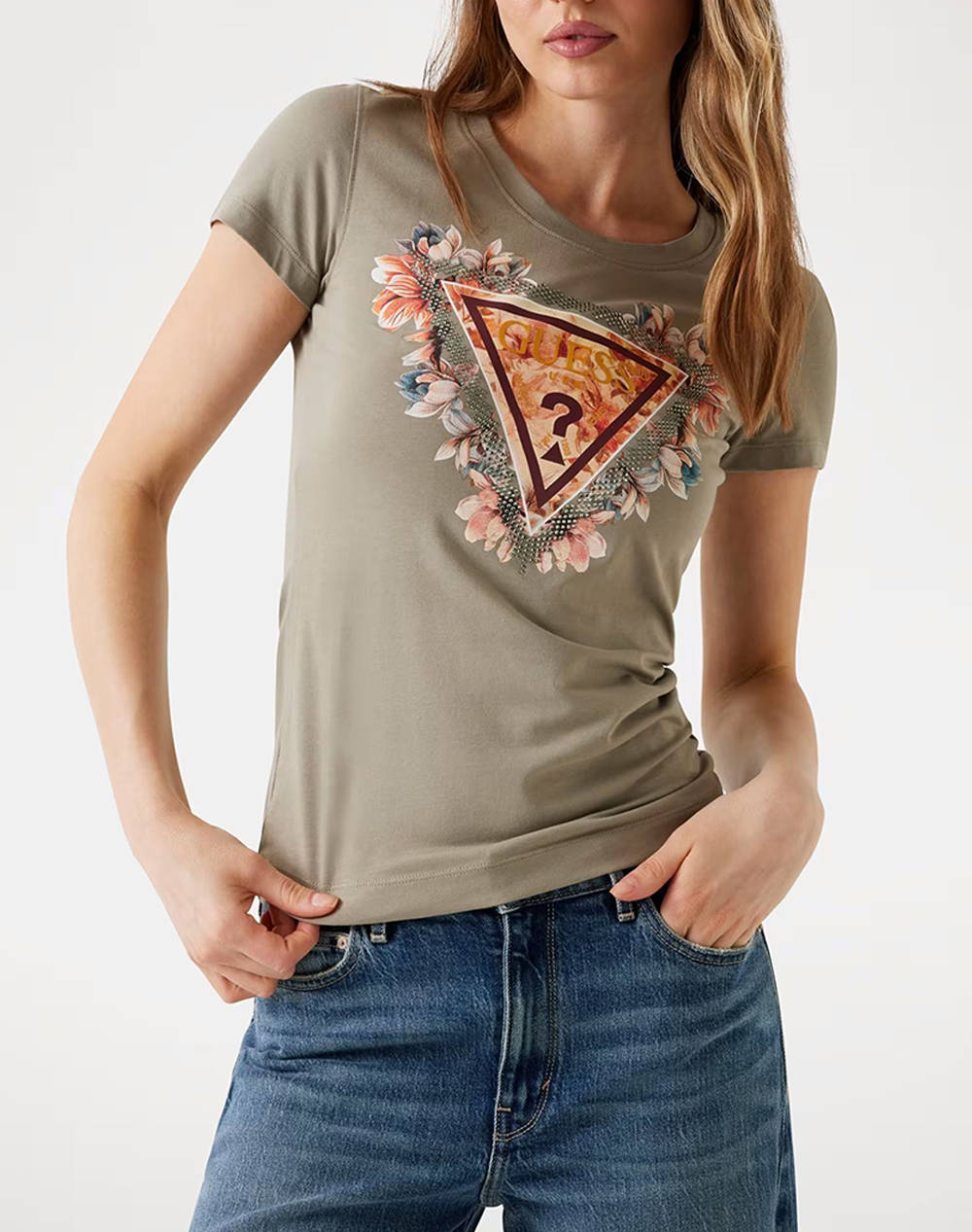 GUESS SS TRIANGLE FLOWERS TEE МЪЖКА ТЕНИСКА