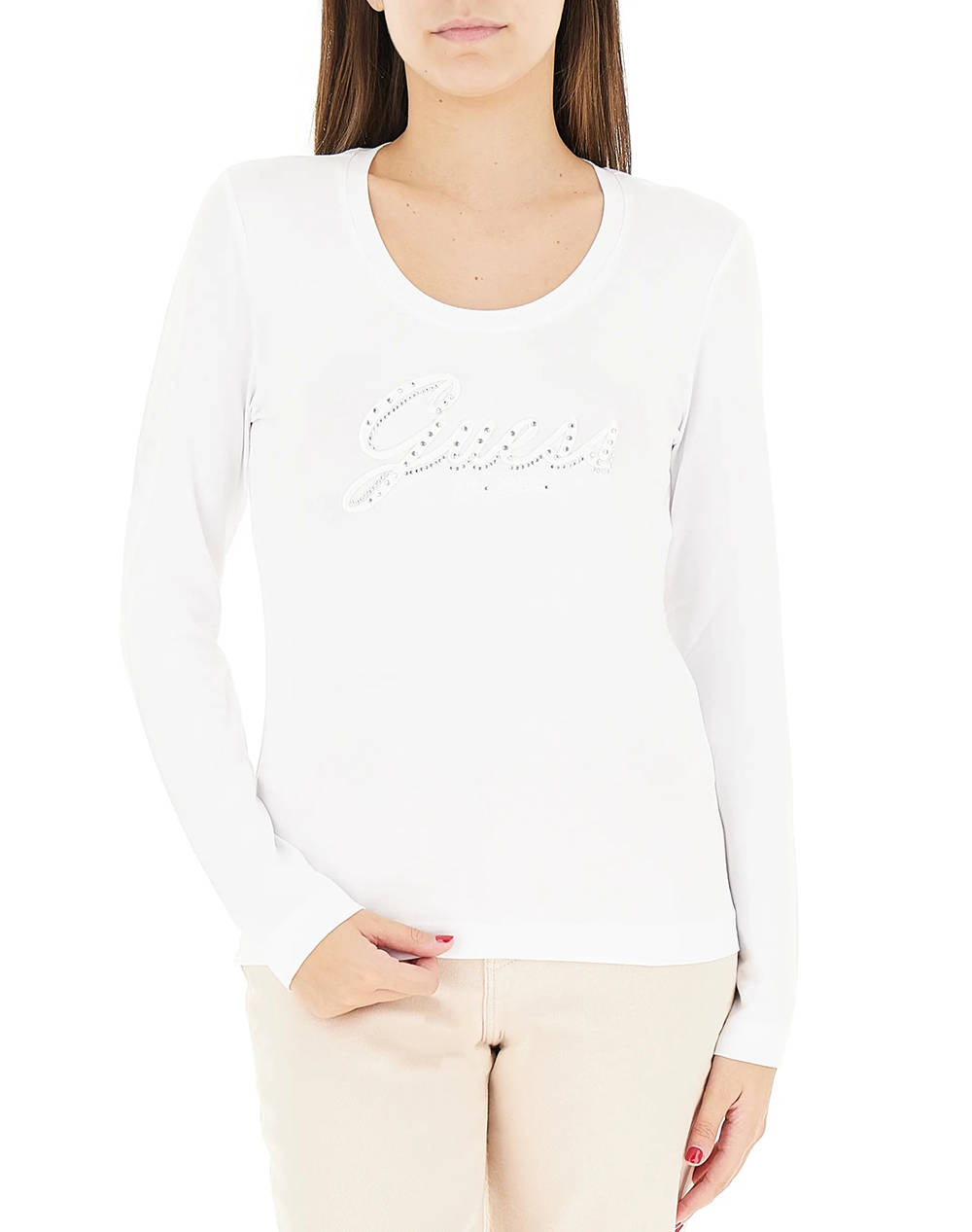 GUESS CN LS EMBRO SCRIPT LOGO TEE МЪЖКА ТЕНИСКА
