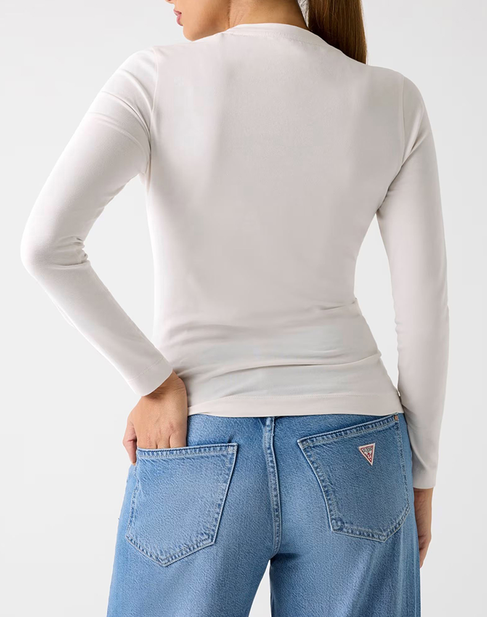 GUESS LS CN LEO TRIANGLE TEE ДАМСКА БЛУЗА