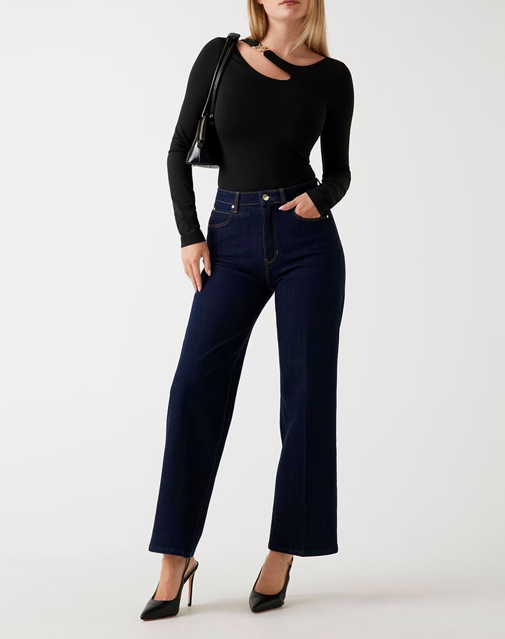 GUESS LS ELEANOR BUCKLE TOP ДАМСКА БЛУЗА