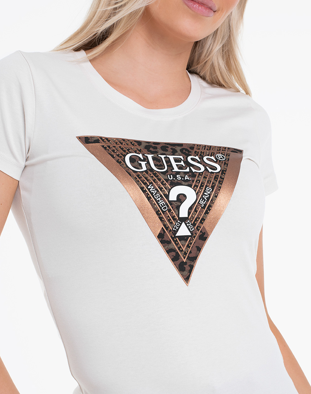 GUESS SS CN LEO TRIANGLE TEE ДАМСКА БЛУЗА