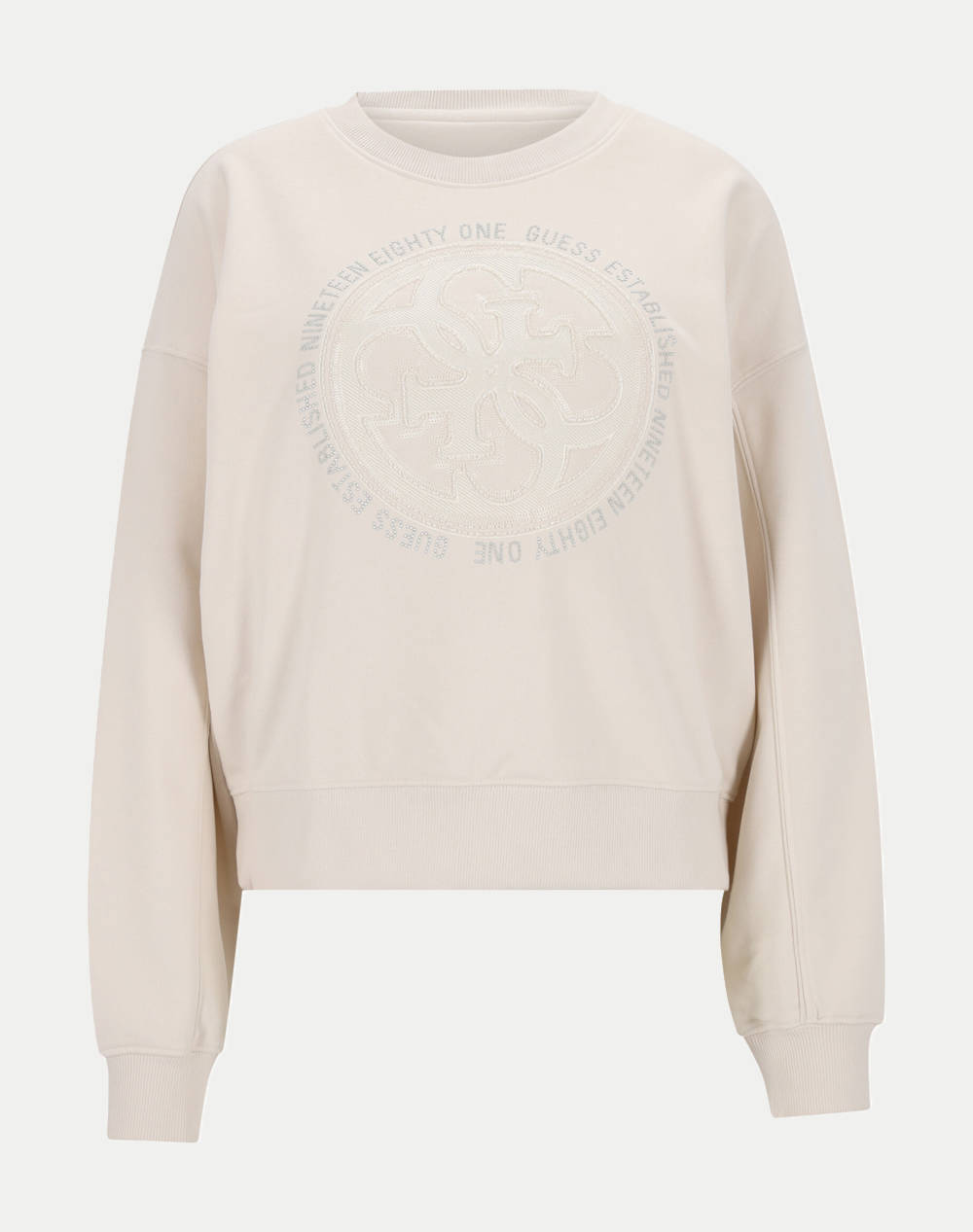 GUESS CN 4G LOGO HOTFIX SWEATSHIRT ДАМСКА ЖИЛЕТКА