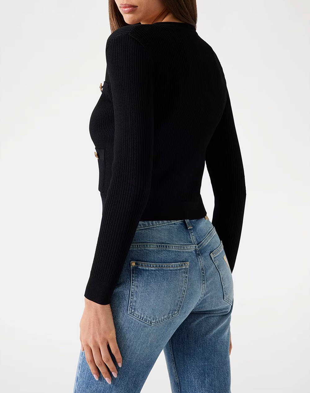 GUESS LS CN EMMIE CARDI SWTR WOMENS JACKET